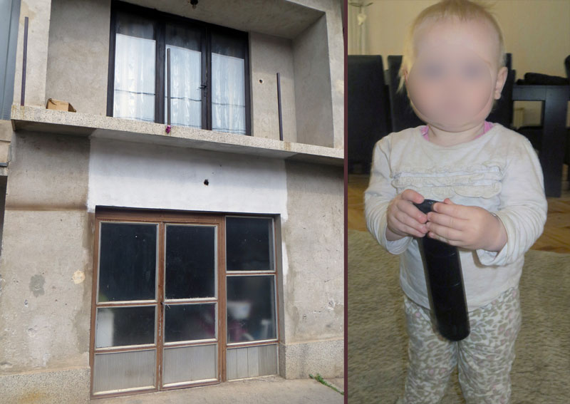 Беба пала са терасе куће