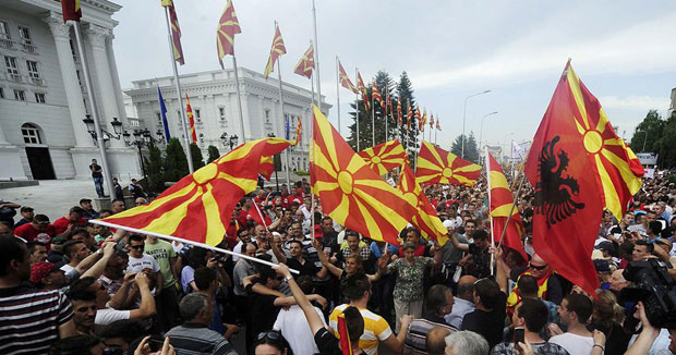Протести и контрапротести пред Уставним судом Македоније