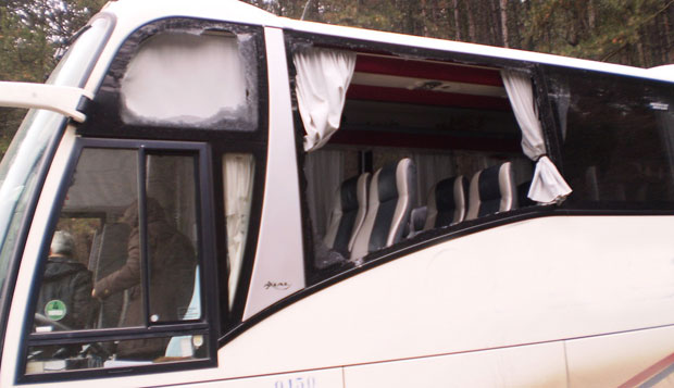 Каменован аутобус са Србима