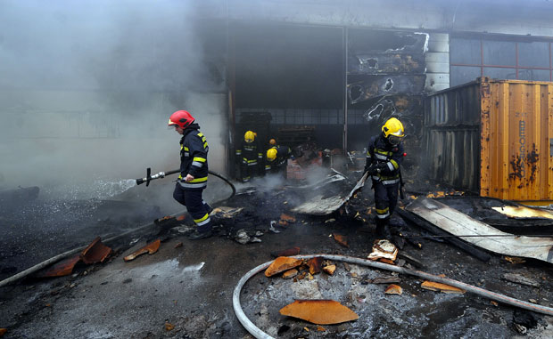 Угашен пожар код Сава центра