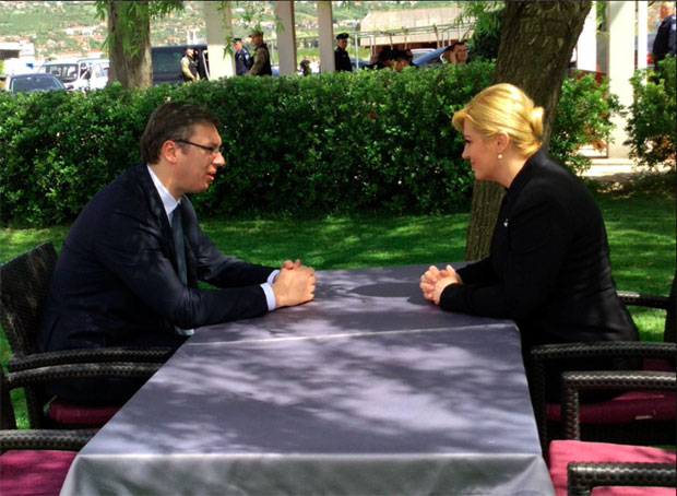 Сусрет Грабар Китаровић са Вучићем : Односи са Србијом нису напети како се чини