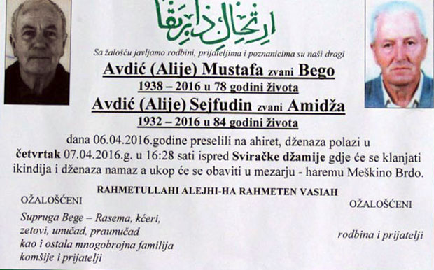 ПРЕДВИДЕЛИ СВОЈУ СМРТ: Браћа умрла у размаку од два сата