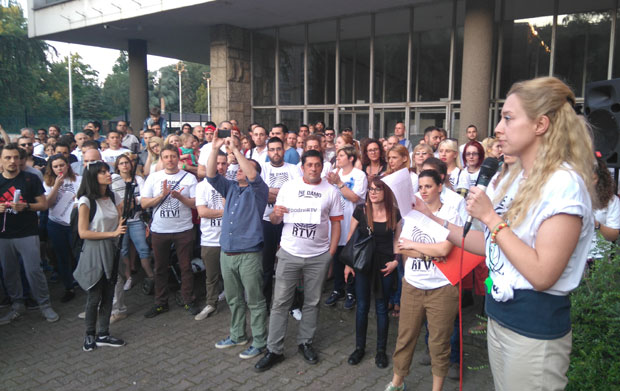У Новом Саду одржан протест против смена у РТВ: Поништите спорне одлуке


