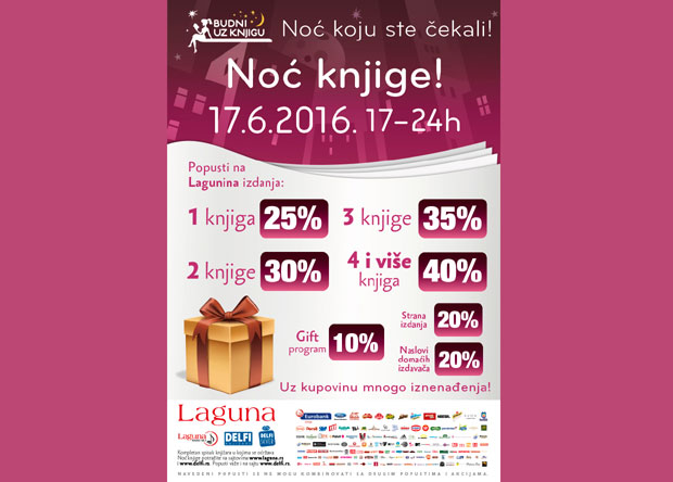 Четрнаеста Ноћ књиге 17. јуна у 26 градова у земљи и региону