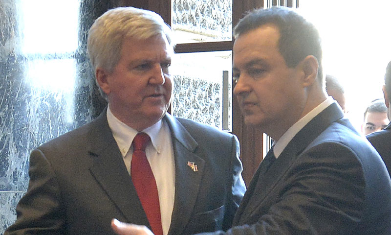 Дачић и Скот о европским интеграцијама Србије, Бриселским преговорима и скупштинској реторици