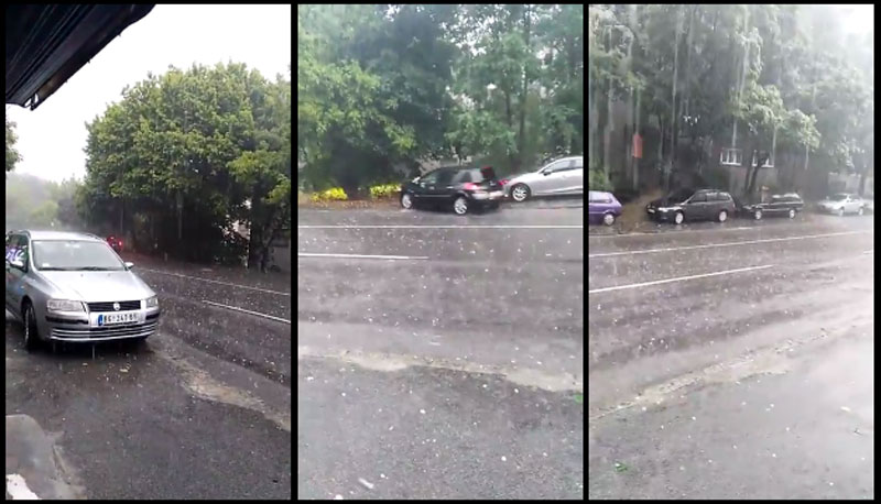 Олујно невреме са градом захватило Београд (ФОТО/ ВИДЕО)