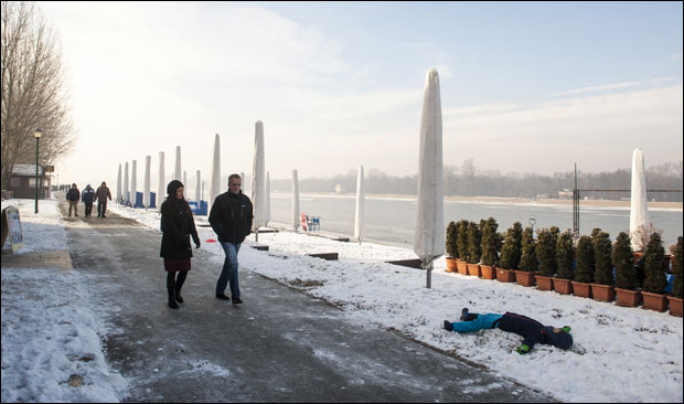 Зимска идила на Ади Циганлији