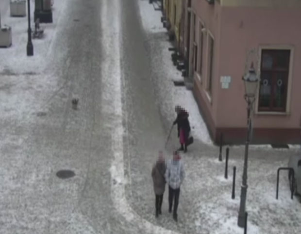 ПОГЛЕДАЈТЕ:Нико да помогне баки да на поледици пређе улицу (VIDEO)