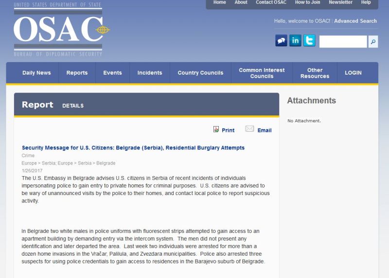 Упозорење Американцима у Србији: Пазите на лажне полицајце!