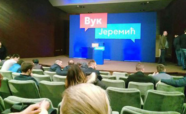 Покушај да се прекине скуп Јеремића у Смедереву