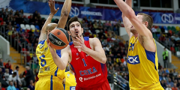 ЕВРОЛИГА: ЦСКА сигуран против Макабија, Богдановић срушио Олимпијакос