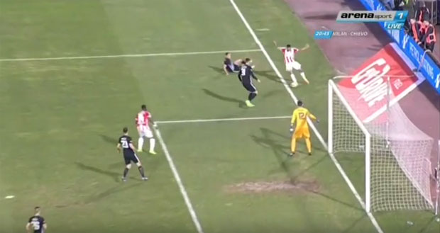 ВЕЛИКИ ПРЕВИД СУДИЈА: Звезда повела из гол аута (ВИДЕО)