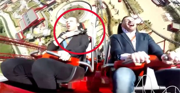 ГОЛУБ КАМИКАЗА: Драматичан судар у луна парку (ВИДЕО)