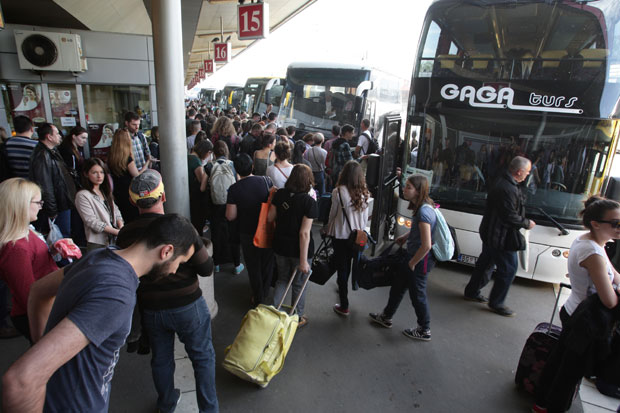 Велике гужве на Београдској аутобуској станици