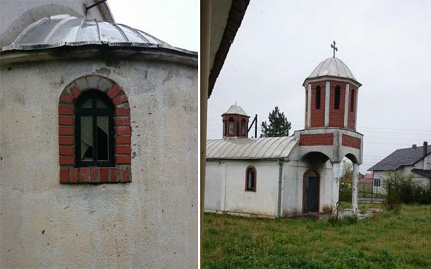 Вандали разбили стакла на цркви код Урошевца