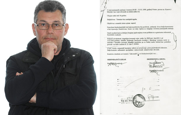 Већ 18 година доказује да се разболео од бомби!
