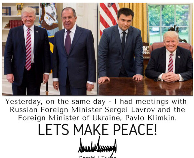 Трамп Москви и Кијеву: Хајде да градимо мир