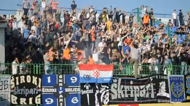 Широки Бријег, због усташких повика, седам утакмица игра пред празним трибинама