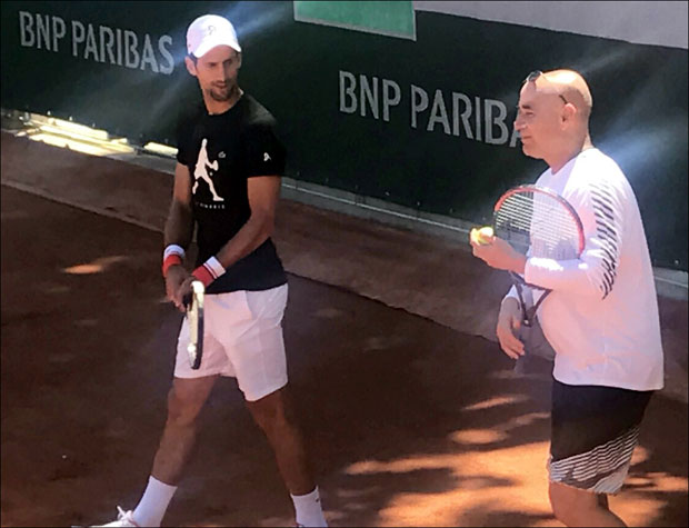 Новости пратиле први тренинг Ђоковића с новим тренером, Агаси: Ноле је био сјајан за први дан