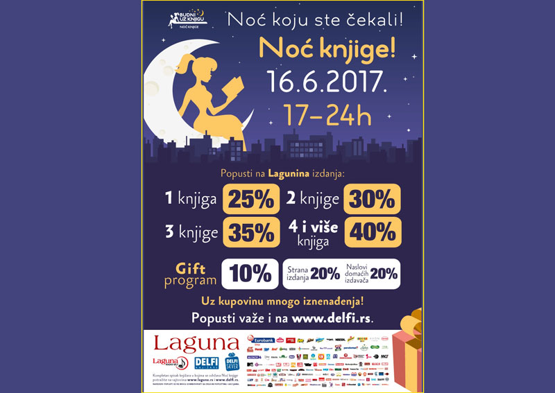 Ноћ књиге – 16. јуна од 17 сати до поноћи!