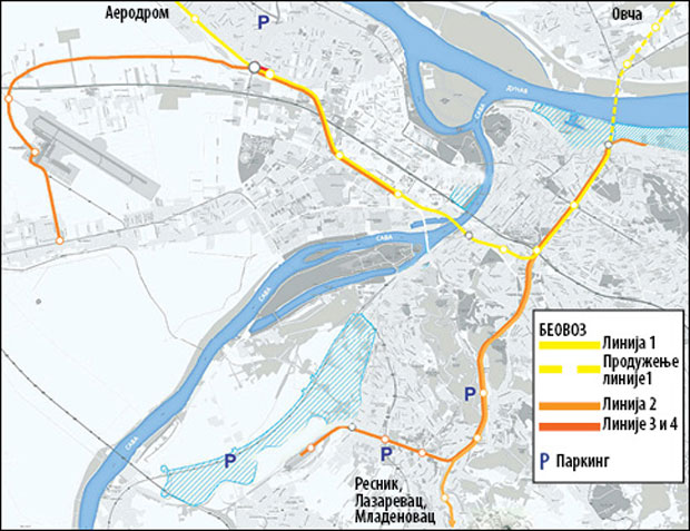 Возом до Младеновца, Лазаревца и аеродрома