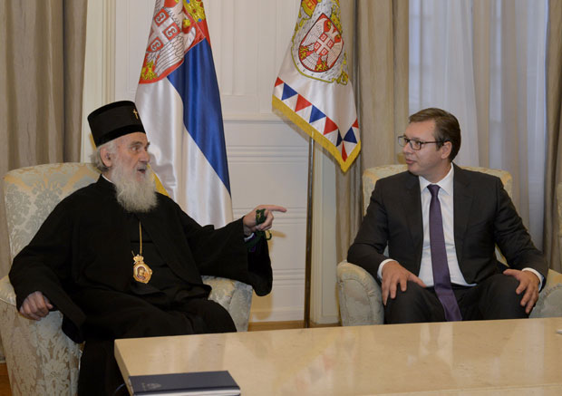 Вучић са патријархом Иринејем: Независна и слободна Србија је витални циљ