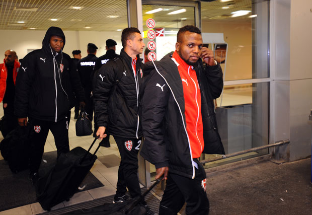 ФОТО: Фудбалери Скендербега стигли у Београд