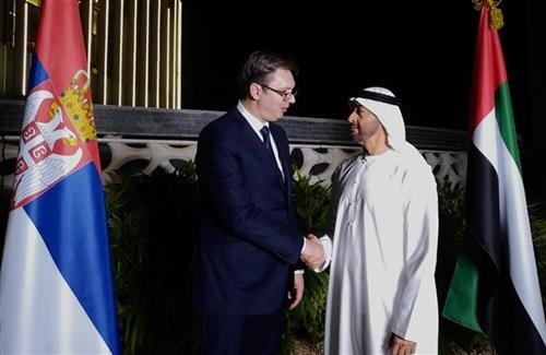 Мохамед бин Зајед примио председника Србије Вучића