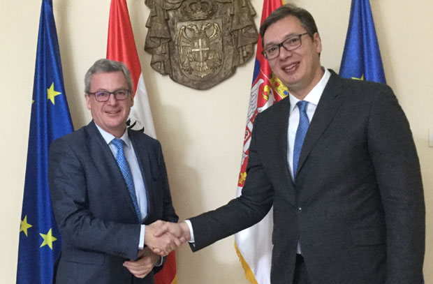 Вучић примио у опроштајну посету амбасадора Аустрије