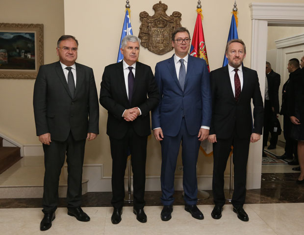 Вучић са члановима Председништва БиХ о односима, сарадњи