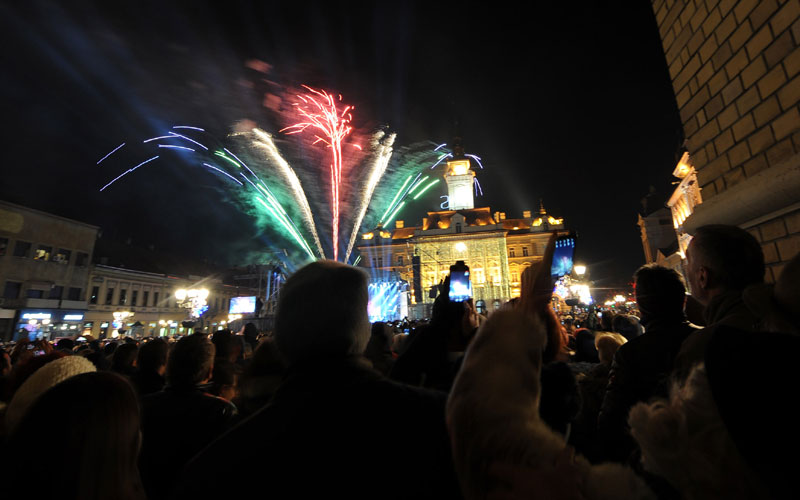 Дочек Нове године на четири локације у Новом Саду