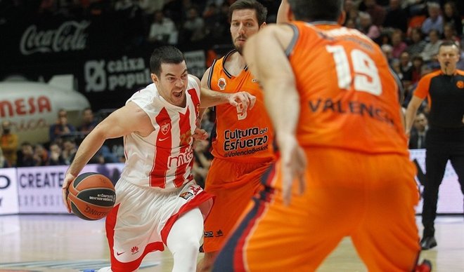 ЗВЕЗДА ЗАСИЈАЛА У ВАЛЕНСИЈИ: Шпански кошмари у црвено-белој боји