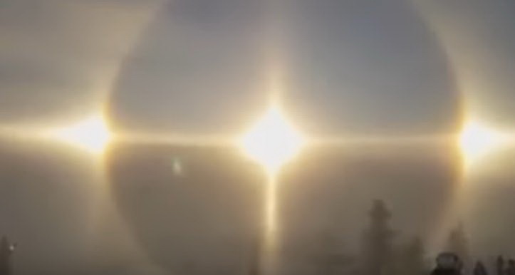 ФЕНОМЕН - Троструко сунце шокирало грађане (ВИДЕО)