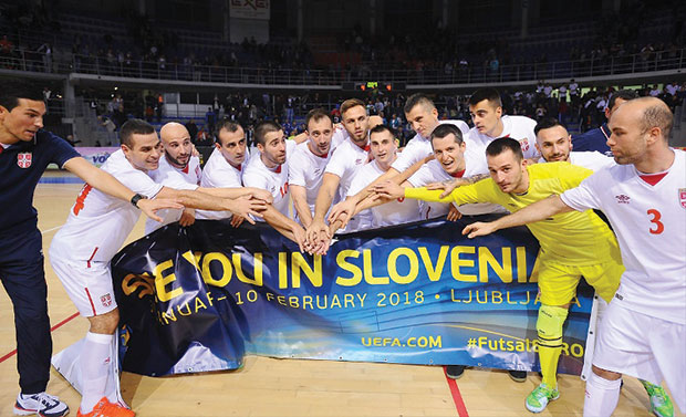 ОРЛОВИ НА ДОМАЋИНА: Утакмицом између Словеније и Србије почиње ЕП у футсалу