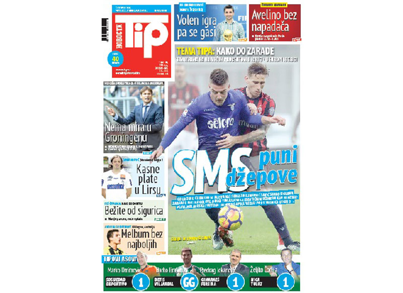 Нови број листа за кладионичаре: Најбоље из садржаја “Типа”