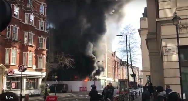 Пожар у центру Лондона (ВИДЕО)