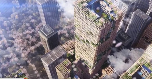 Јапанци граде највиши дрвени небодер на свету (ВИДЕО)