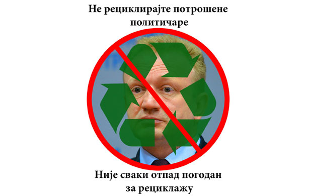 ПРИСТАЛИЦЕ БЕЛОГ УЗВРАЋАЈУ: Не рециклирајте потрошене политичаре - није сваки отпад за рециклажу!