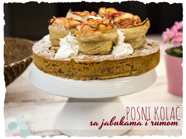 Посна рапсодија укуса - Колач са јабукама и румом (ВИДЕО)