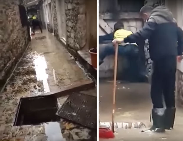 ЦРНОГОРСКО ПРИМОРЈЕ ПОТОПЉЕНО:Поплаве на приморју, грађани Будве бране Стари град (ВИДЕО)