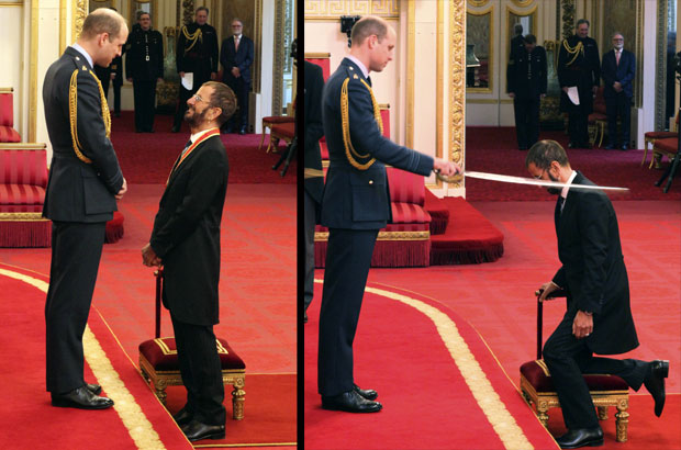 Ринго Стар проглашен за витеза