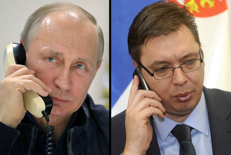 ВУЧИЋ И ПУТИН НА ВЕЗИ: Најснажнија подршка Русије Србији