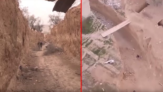 ДРОНОМ СНИМИЛИ НАЈВЕЋИ РОВ НА СВЕТУ: Ову сиријску одбрану би пожелела свака војска (ВИДЕО)