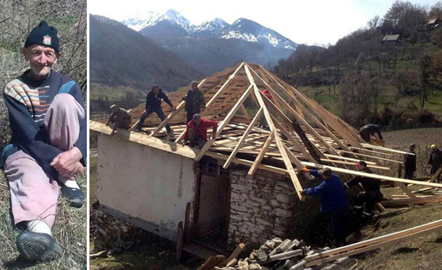 ВЛАДО ВИШЕ НЕ СНИ ПОД ВЕДРИМ НЕБОМ: Комшије скупиле материјал и саградиле нови кров