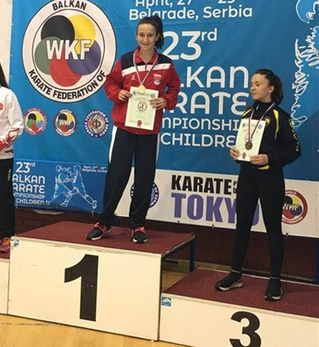 БАЛКАНСКО ПРВЕНСТВО У КАРАТЕУ: Ања Марјановић прва