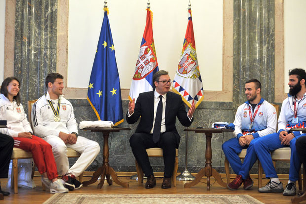 Вучић примио џудисте и рваче: Много нам значи свака медаља