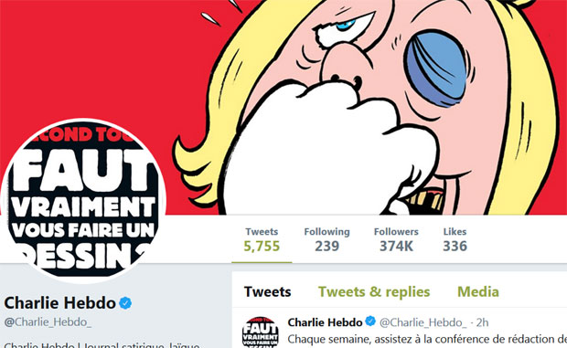ШАРЛИ ЕБДО ПОНОВО НА ТВИТЕРУ: Враћамо се!