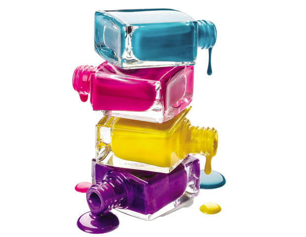 Геометријске шаре и дугине боје 
