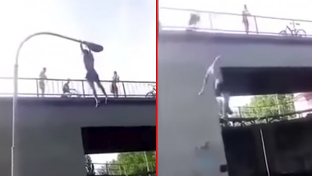 ШОК СНИМАК ИЗ ВРБАСА: Дечак са бандере високе пет метара хтео да скаче у воду, па пао на бетон, тешко повређен (ВИДЕО)