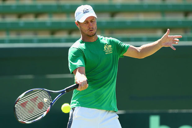 Лејтон Хјуит игра на Вимблдону у дублу